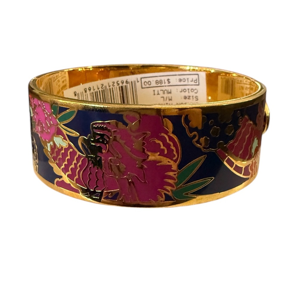 NWT Johnny Was Dragon Hinged Gold Tone Hinged Bangle Bracelet - Picture 7 of 11
